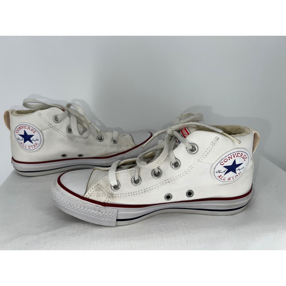 Converse Chuck Taylor All‎ Star Madison Mid Top White Canvas Sneakers 149546F